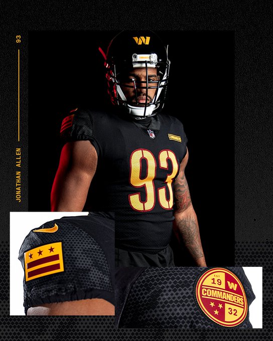 Washington Commanders New Black Alternate Uniforms and Helmet