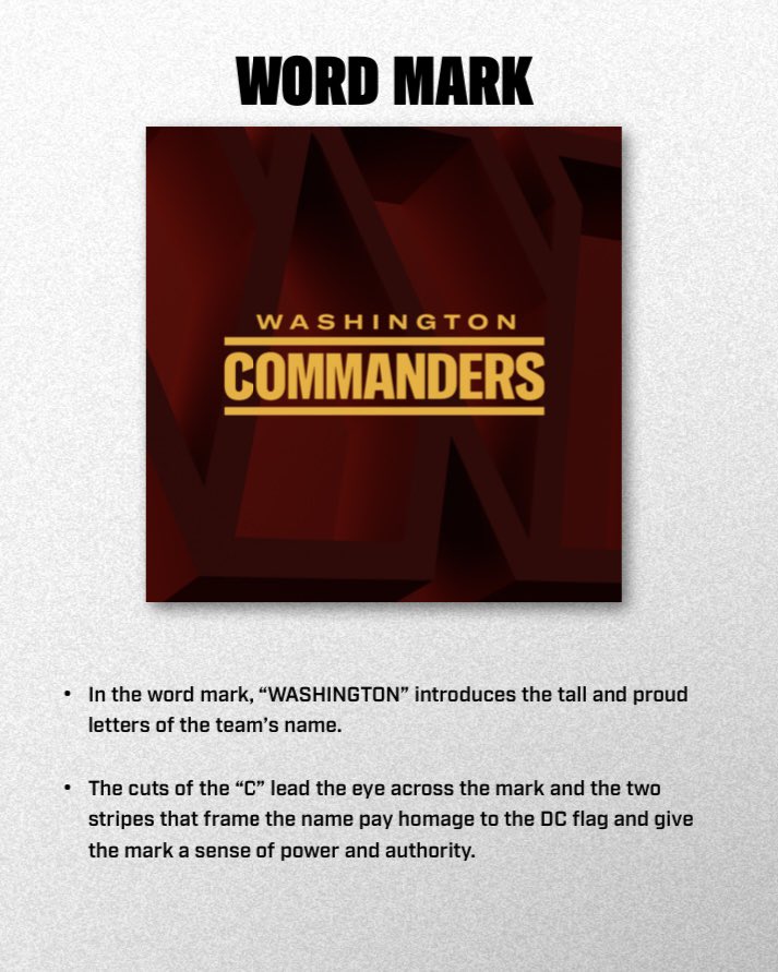New Washington Commanders Word Mark