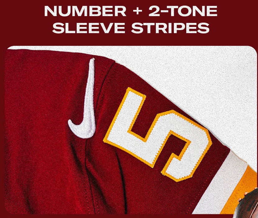 Burgandy Jersey Sleeve