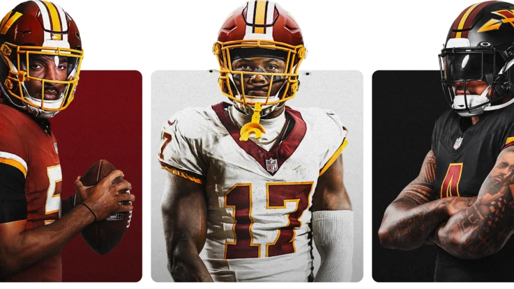 New Washington Commanders Uniforms and Helmets